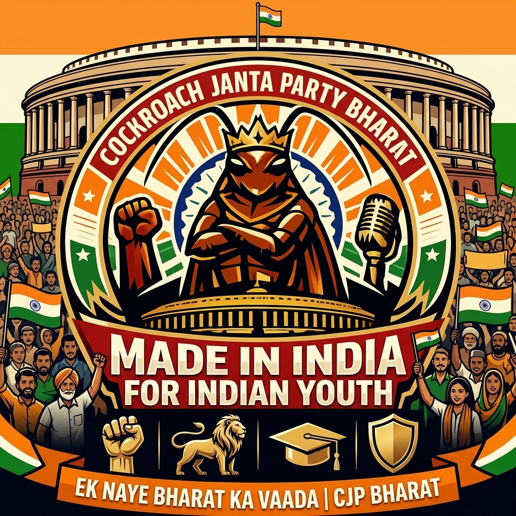 Official Cockroach Janta Party Bharat Poster